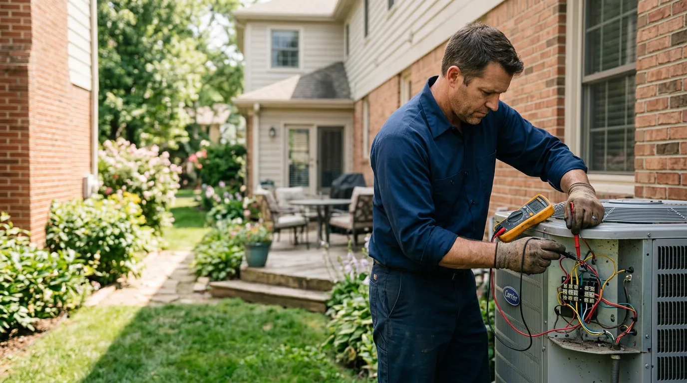 HVAC technician working near Akron, IA